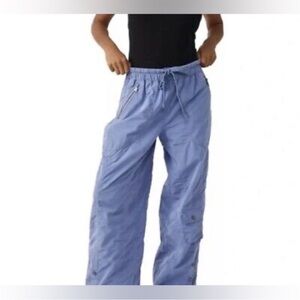 Free People Movement Stadium Pant, Size Small, Blue Dusk Cargo Wide Leg